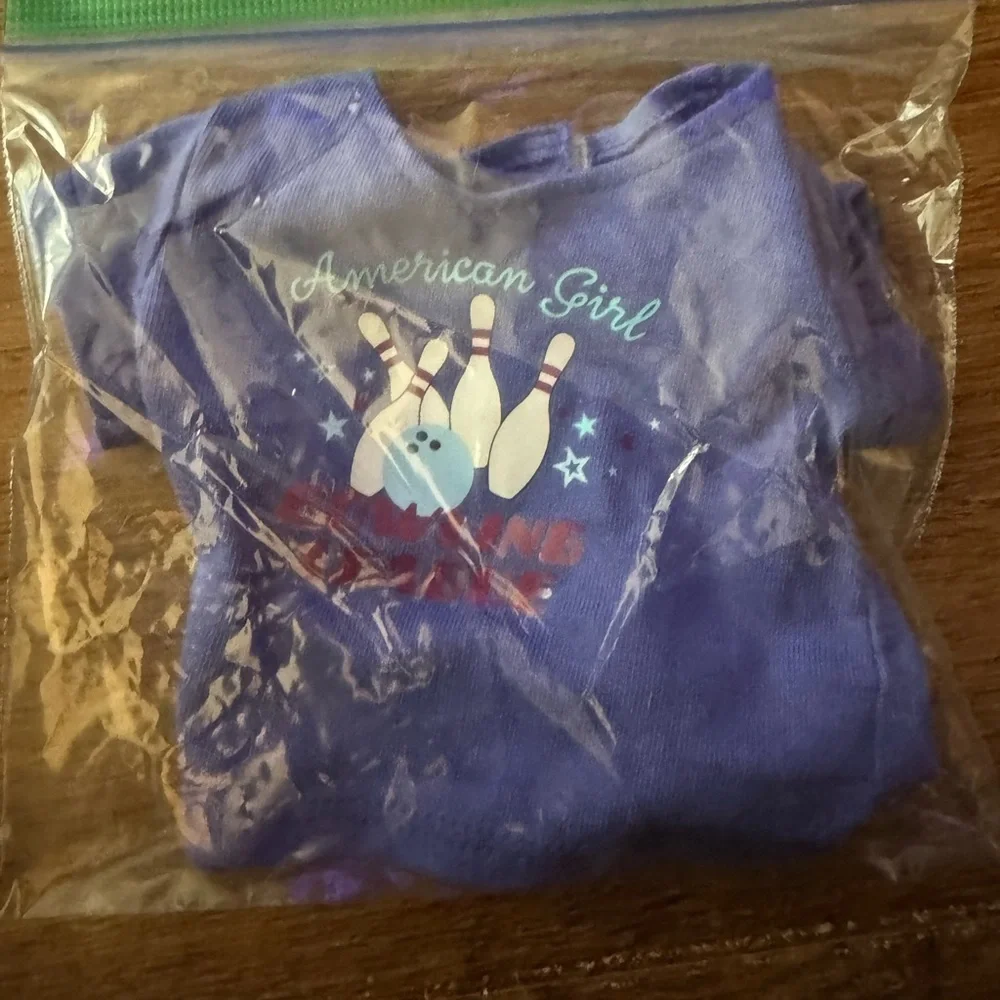 American Girl Doll bowling shirt NEW